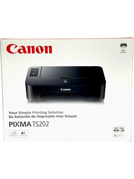 Canon Other - Canon PIXMA TS202 Color Inkjet Photo Printer USB 2.0 2319C002 Black Home